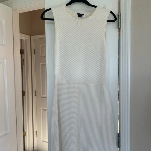 Theory Cream Sheath Midi Dress for Wedding Guests Theory Cream Sheath Midi Dress for Wedding Guests